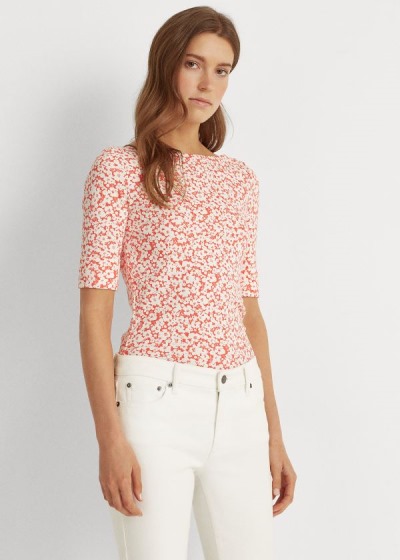 Women's Ralph Lauren Floral Cotton-Blend Tops | 592076FIT